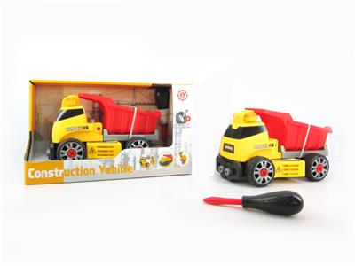 SLIDING FUNCTION WITH LIGHTING MUSIC DIY SELF-LOADING BUILDING BLOCKS CONSTRUCTION DUMP TRUCK (WITHOUT CHARACTERS) - OBL820189