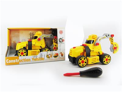 INERTIA FUNCTION WITH LIGHTING MUSIC DIY SELF-INSTALLED BUILDING BLOCKS ENGINEERING CUTTING MACHINE (WITHOUT CHARACTERS) - OBL820201