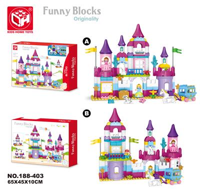 益智积木--奇幻大城堡130块 - OBL821152