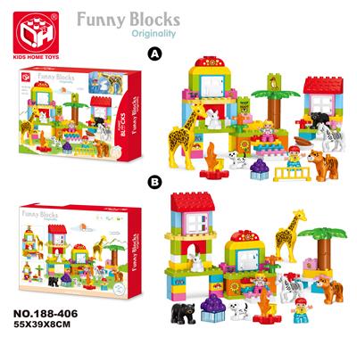 益智积木--奇趣动物园85块 - OBL821155