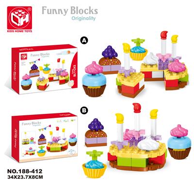 益智积木--趣味生日蛋糕42块 - OBL821161