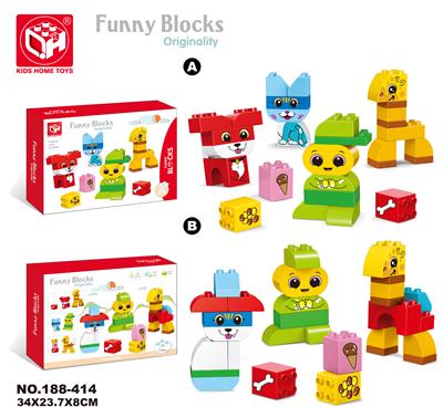 益智积木--宠物小伙伴30块 - OBL821163