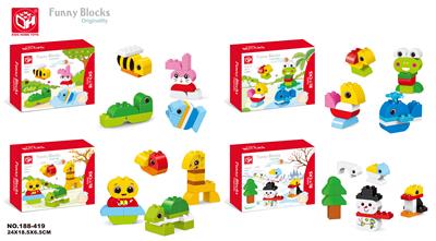 春夏秋冬24块积木（4款混装） - OBL821167