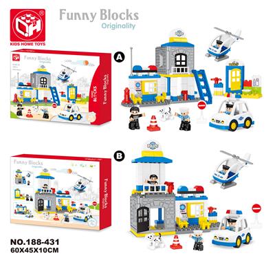 益智积木--警察局90块 - OBL821177