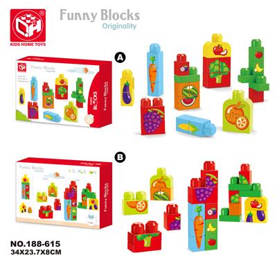 大颗粒积木-蔬果市场30块 - OBL821235