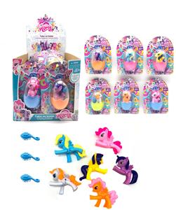 高档双面彩色图案吸塑塑料关节彩马宝莉6色混装带梳子PC - OBL822117