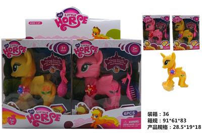 搪胶小马宝莉2款6PC混装 - OBL822146