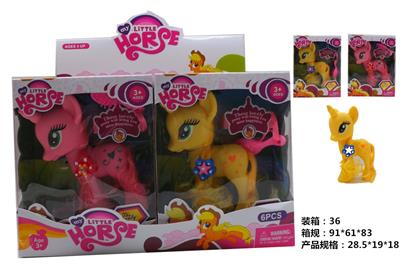 搪胶小马宝莉2款6PC混装 - OBL822155