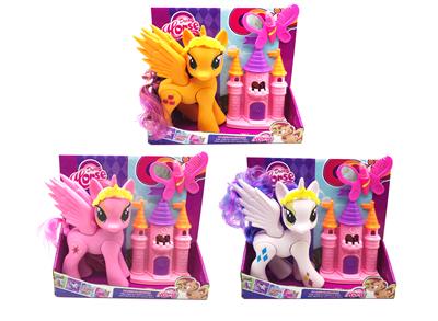 我的梦想搪胶灯光音乐6关节马宝莉带马宝莉城堡带蝴蝶梳子镜子 - OBL822294