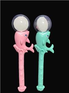 Shark 16 light rotating bat no music pink green - OBL822535