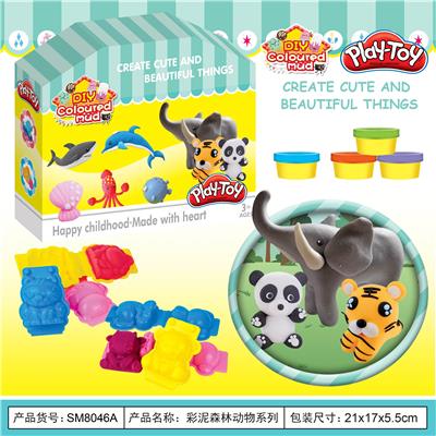 Colored mud forest animals - OBL823572
