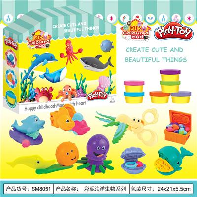 Marine animals in colored mud - OBL823579