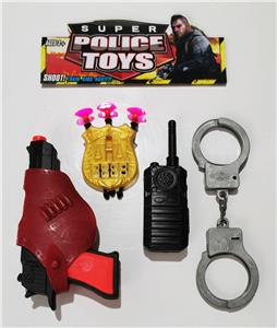 Soft bullet pistol with police set accessories shooting suit - OBL823795