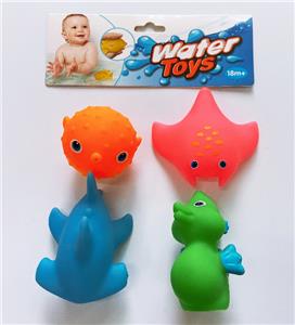 4只装搪胶喷水动物 - OBL823869