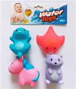 4只装搪胶喷水动物 - OBL823872