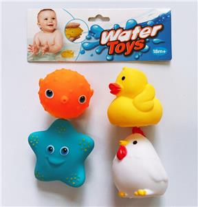 4只装搪胶喷水动物 - OBL823874