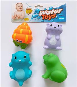 4只装搪胶喷水动物 - OBL823875