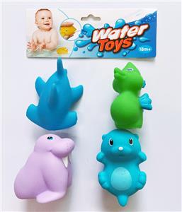 4只装搪胶喷水动物 - OBL823876