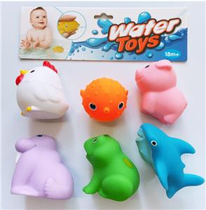 6只装搪胶喷水动物 - OBL823888