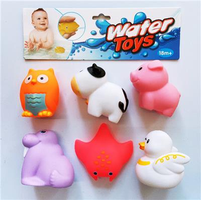 6只装搪胶喷水动物 - OBL823892