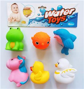 6只装搪胶喷水动物 - OBL823894