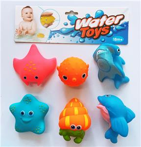 6只装搪胶喷水动物 - OBL823898