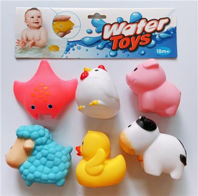 6只装搪胶喷水动物 - OBL823899