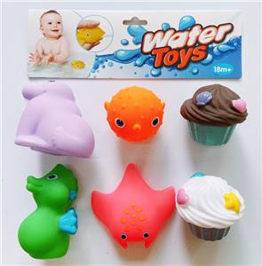 6只装搪胶喷水动物 - OBL823904