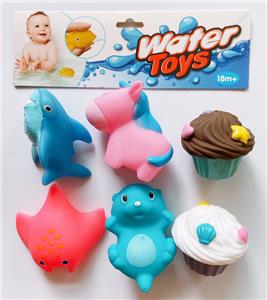 6只装搪胶喷水动物 - OBL823908