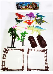 PVC料捕猎恐龙（2款混装） - OBL824013