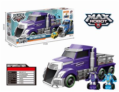 Purple large tractor + flash deformation vehicle - OBL824084