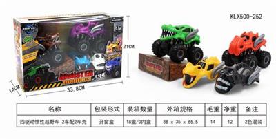 四驱动惯性越野车 2车配2车壳 - OBL825293