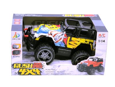 1:14四通灯光越野涂鸦牧马人(包电) - OBL828757