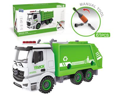 DIY SCREW BUILDING BLOCK DISASSEMBLY CITY GARBAGE TRUCK - OBL828852