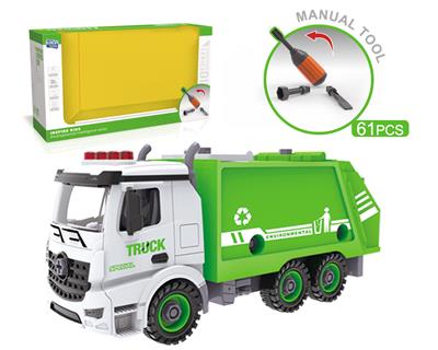 DIY SCREW BUILDING BLOCK DISASSEMBLY CITY GARBAGE TRUCK - OBL828869