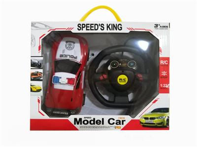 四通方向盘遥控警车 - OBL829658