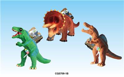 搪胶恐龙带声光(3款混装) - OBL831013