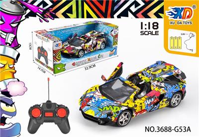 1:18兰博基尼敞篷涂鸦
遥控车开三门 - OBL831621