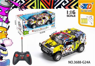 1:16悍马涂鸦遥控车五
通开门 - OBL831636