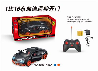 1:16布加迪五通自动开
车门遥控车.带充电.电
池 - OBL831738