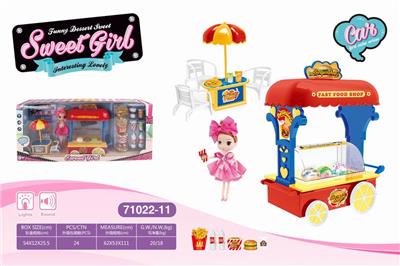 A family hamburger cart. - OBL831764