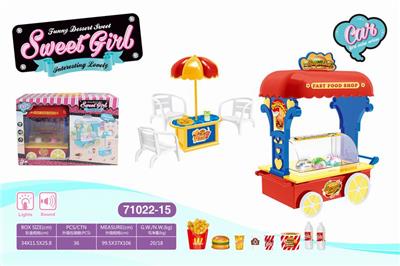 A family hamburger cart. - OBL831768