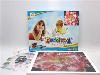 DIY diamond painting flowers in full bloom. - OBL832611