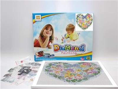 DIY diamond painting heart-shaped rose. - OBL832618