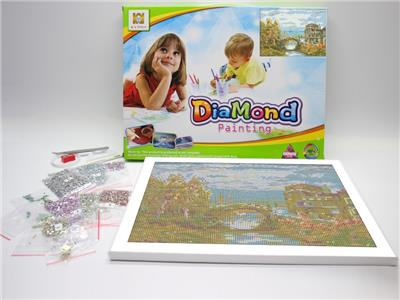 DIY Diamond Painting Three Houses. - OBL832677
