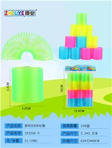 TRANSPARENT FOUR-COLOR MIXED RAINBOW RING. - OBL832749