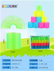 TRANSPARENT FOUR-COLOR MIXED RAINBOW RING. - OBL832829