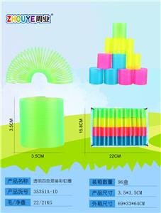 TRANSPARENT FOUR-COLOR MIXED RAINBOW RING. - OBL832836
