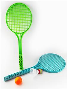 52CM PLASTIC TENNIS RACKET WITH BALL AND FEATHER - OBL833032