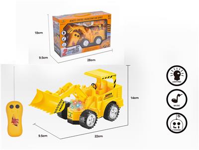 2通推土遥控，炫彩灯光音乐 前进后退 向右旋转 - OBL833248